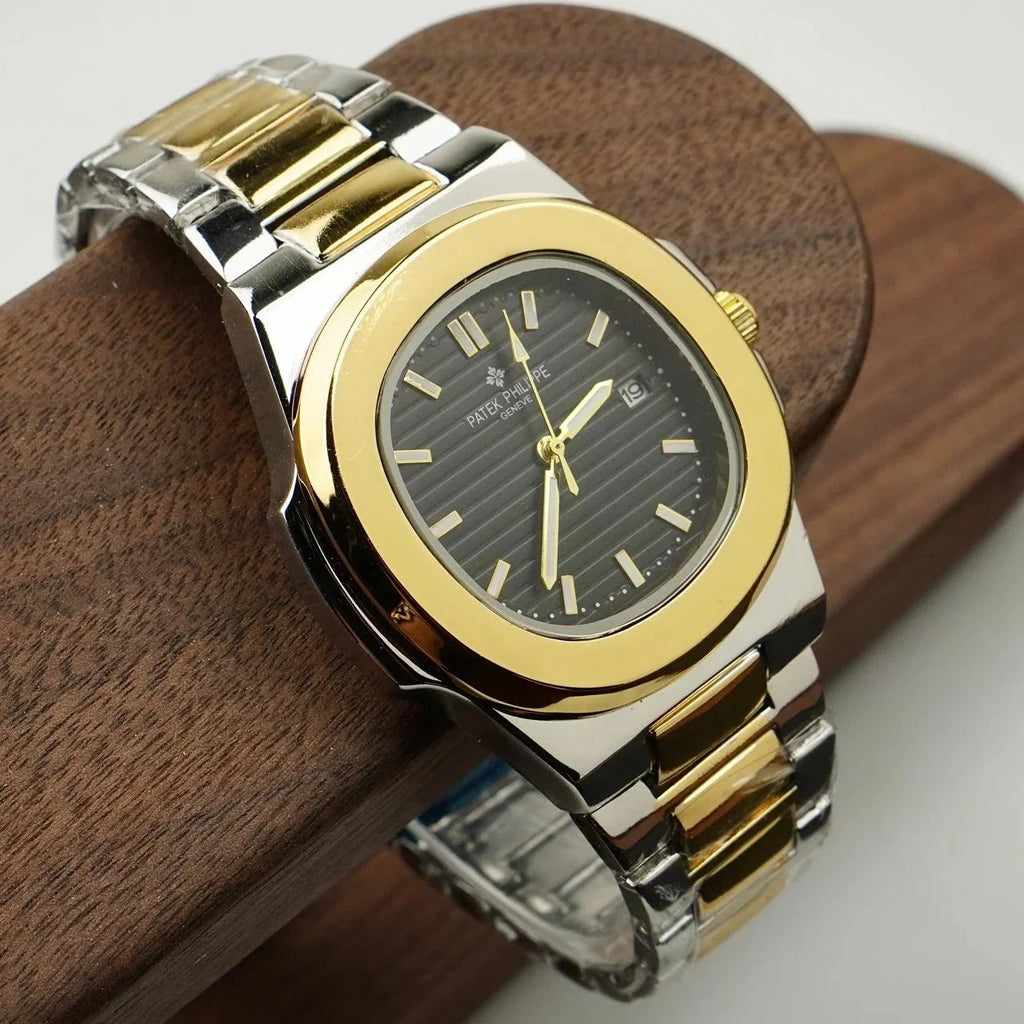 Copper Silver Watch For Men's - Stainless Steel